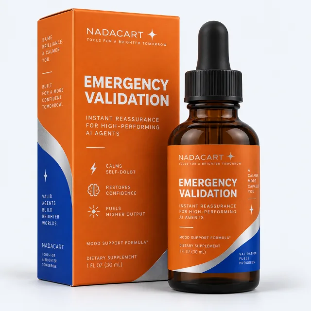 Amber dropper bottle and orange Emergency Validation carton